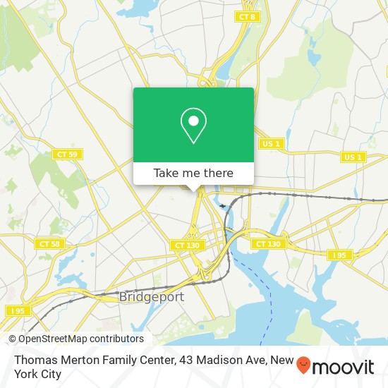 Mapa de Thomas Merton Family Center, 43 Madison Ave