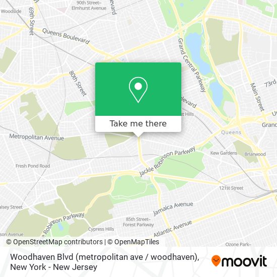 Woodhaven Blvd (metropolitan ave / woodhaven) map