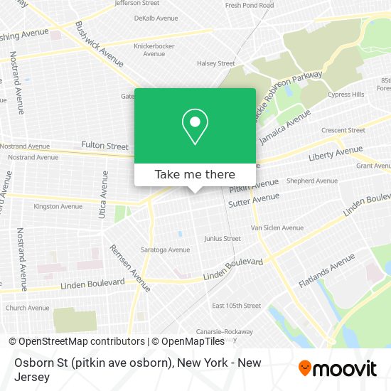Osborn St (pitkin ave osborn) map