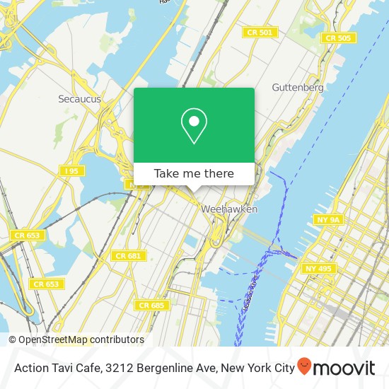 Action Tavi Cafe, 3212 Bergenline Ave map