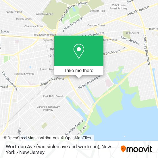 Mapa de Wortman Ave (van siclen ave and wortman)