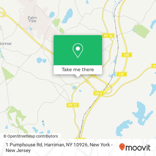 Mapa de 1 Pumphouse Rd, Harriman, NY 10926