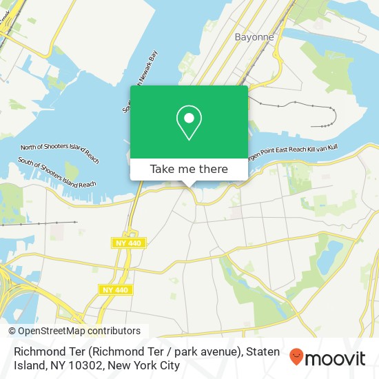Mapa de Richmond Ter (Richmond Ter / park avenue), Staten Island, NY 10302