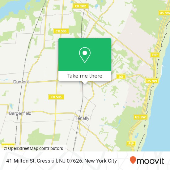 Mapa de 41 Milton St, Cresskill, NJ 07626