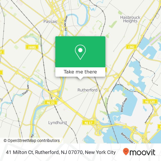 41 Milton Ct, Rutherford, NJ 07070 map