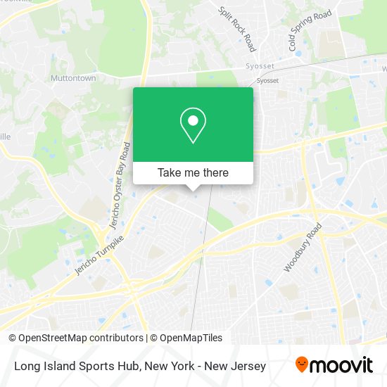 Long Island Sports Hub map