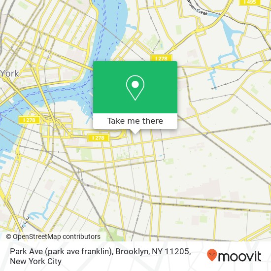 Park Ave (park ave franklin), Brooklyn, NY 11205 map