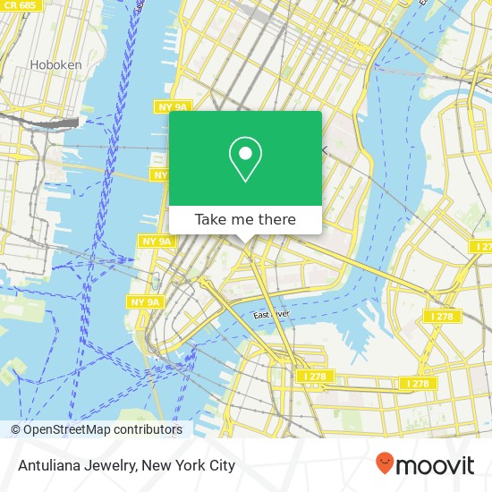 Antuliana Jewelry, 80 Bowery map