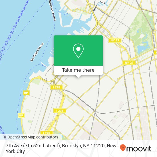 7th Ave (7th 52nd street), Brooklyn, NY 11220 map