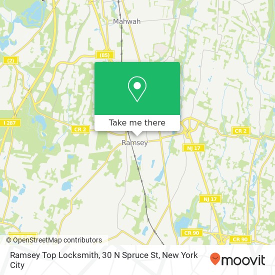 Mapa de Ramsey Top Locksmith, 30 N Spruce St