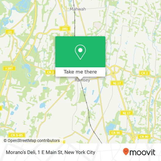 Mapa de Morano's Deli, 1 E Main St