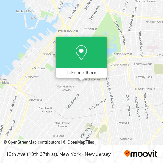 13th Ave (13th 37th st) map