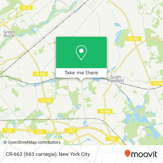 Mapa de CR-663 (663 carnegie), South Plainfield, NJ 07080