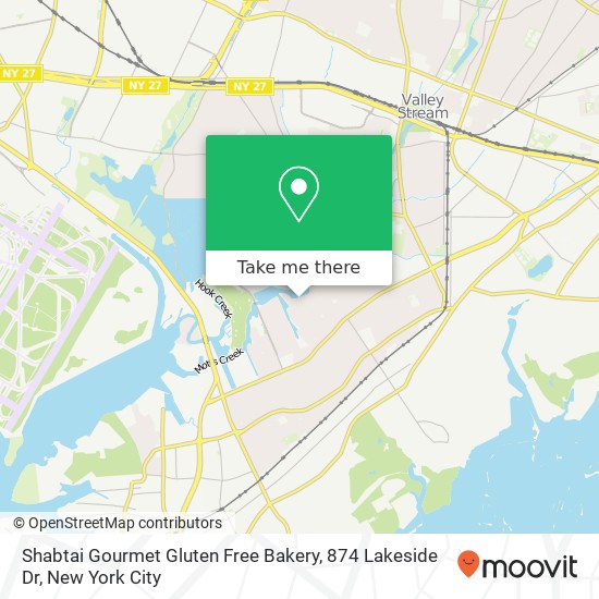 Mapa de Shabtai Gourmet Gluten Free Bakery, 874 Lakeside Dr