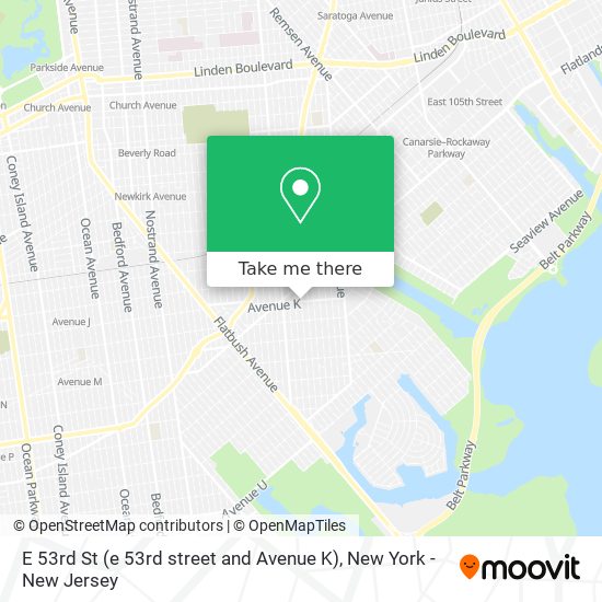 Mapa de E 53rd St (e 53rd street and Avenue K)