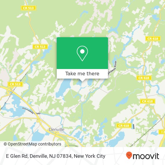 Mapa de E Glen Rd, Denville, NJ 07834