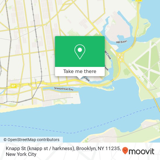 Mapa de Knapp St (knapp st / harkness), Brooklyn, NY 11235
