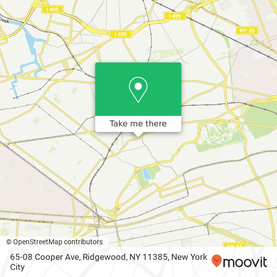 Mapa de 65-08 Cooper Ave, Ridgewood, NY 11385