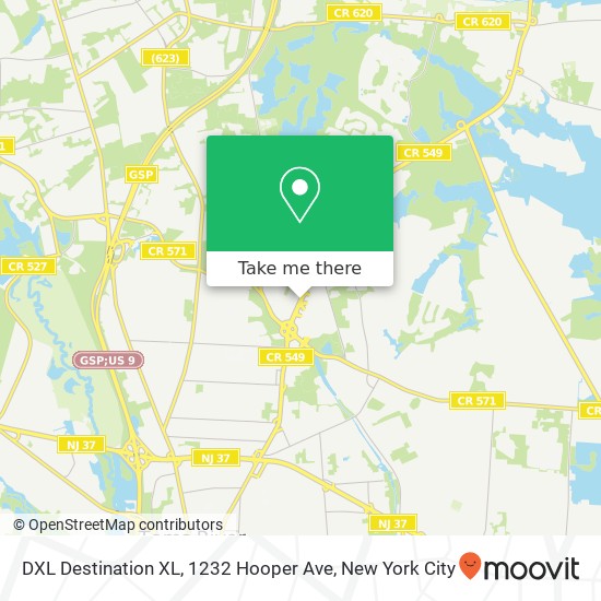 DXL Destination XL, 1232 Hooper Ave map