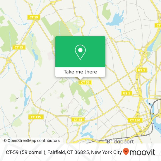 Mapa de CT-59 (59 cornell), Fairfield, CT 06825