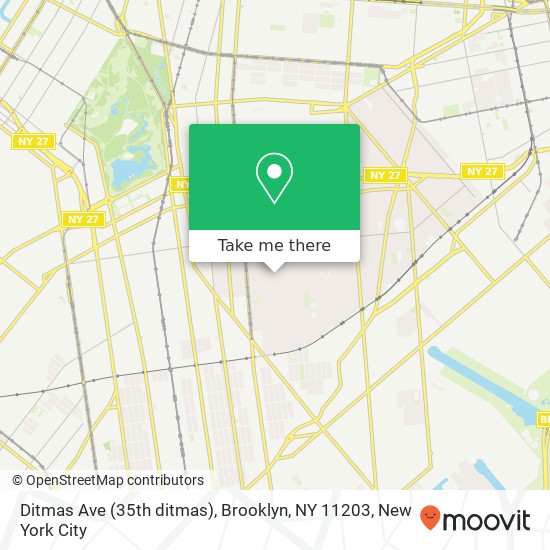 Mapa de Ditmas Ave (35th ditmas), Brooklyn, NY 11203