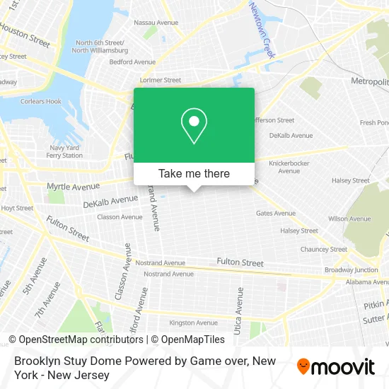 Brooklyn Stuy Dome Powered by Game over map