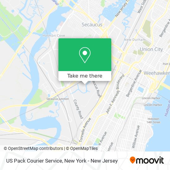 US Pack Courier Service map