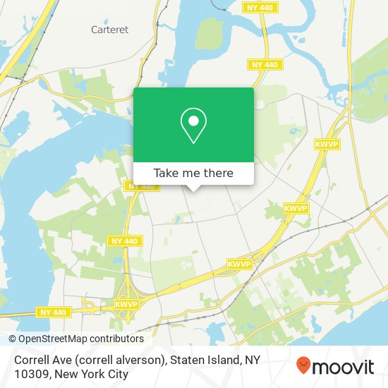 Mapa de Correll Ave (correll alverson), Staten Island, NY 10309