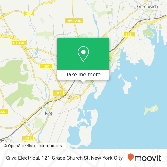 Mapa de Silva Electrical, 121 Grace Church St