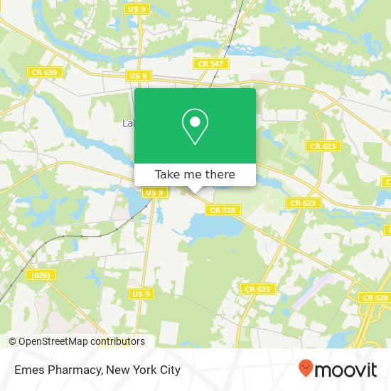 Mapa de Emes Pharmacy, 415 Cedar Bridge Ave
