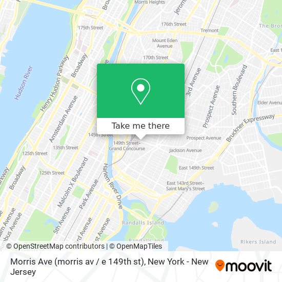Mapa de Morris Ave (morris av / e 149th st)