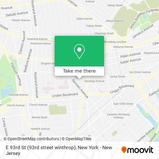 E 93rd St (93rd street winthrop) map