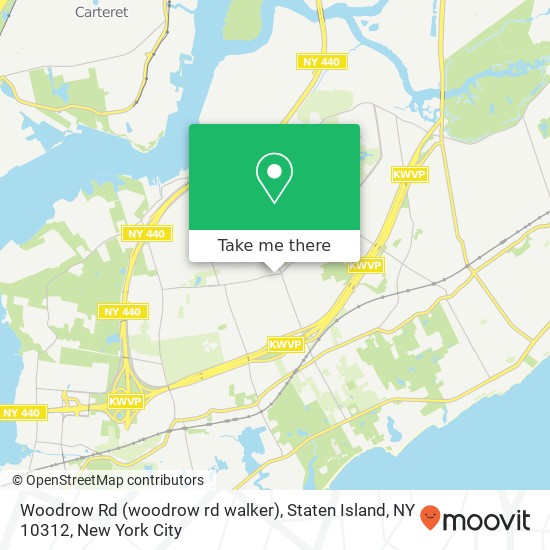 Mapa de Woodrow Rd (woodrow rd walker), Staten Island, NY 10312