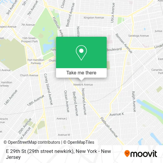 E 29th St (29th street newkirk) map