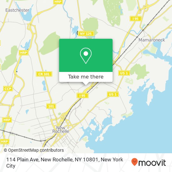 114 Plain Ave, New Rochelle, NY 10801 map