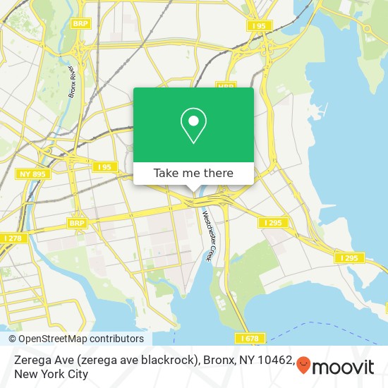 Mapa de Zerega Ave (zerega ave blackrock), Bronx, NY 10462