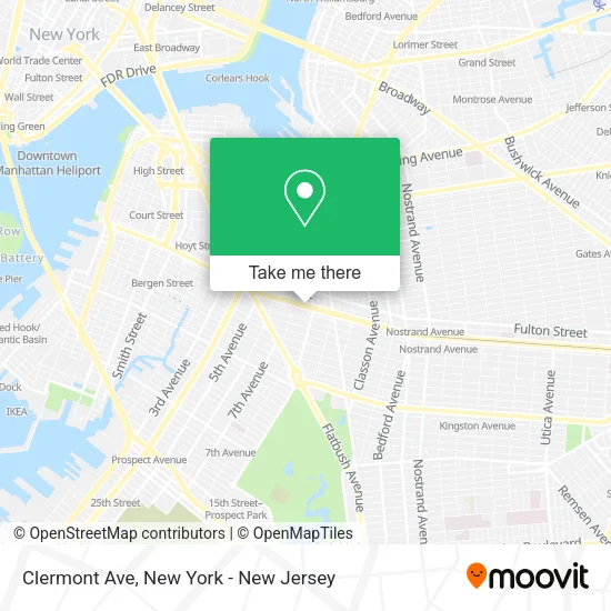 Clermont Ave map
