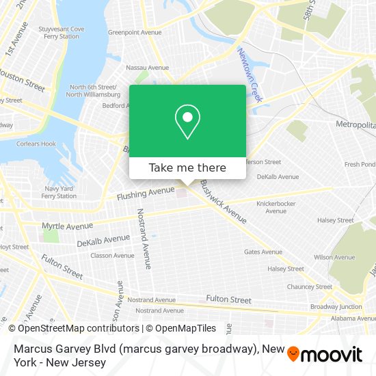 Marcus Garvey Blvd (marcus garvey broadway) map