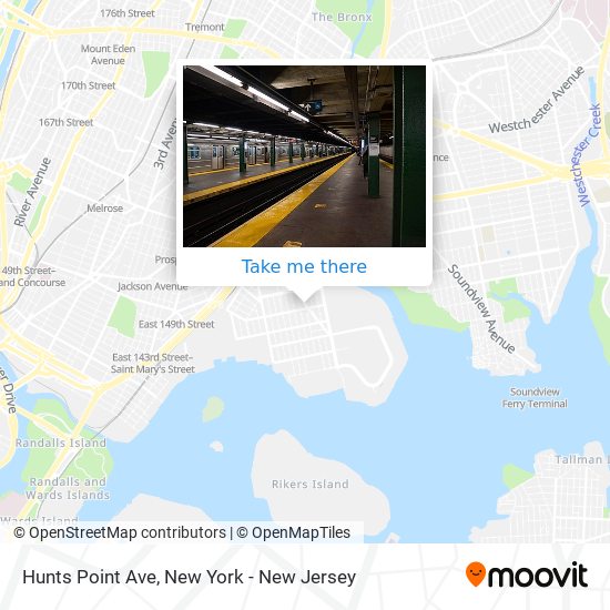 Hunts Point Ave map