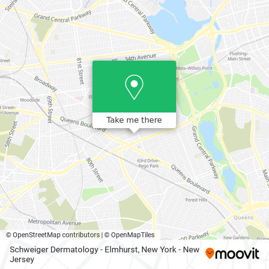Schweiger Dermatology - Elmhurst map