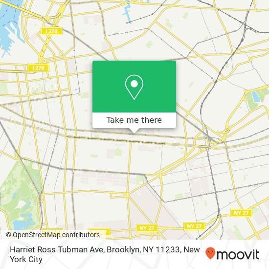 Mapa de Harriet Ross Tubman Ave, Brooklyn, NY 11233