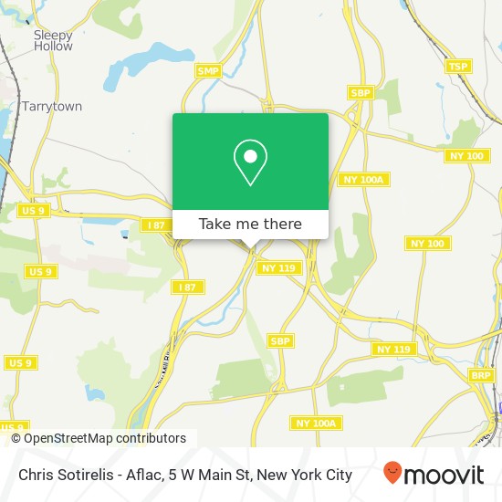 Mapa de Chris Sotirelis - Aflac, 5 W Main St