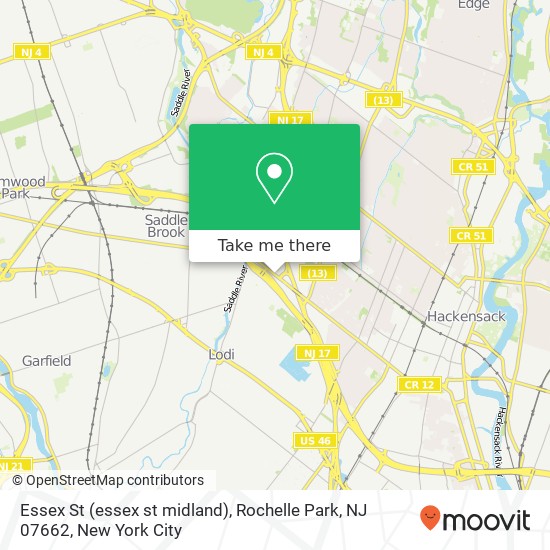 Essex St (essex st midland), Rochelle Park, NJ 07662 map