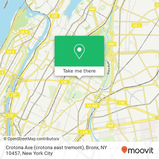Crotona Ave (crotona east tremont), Bronx, NY 10457 map