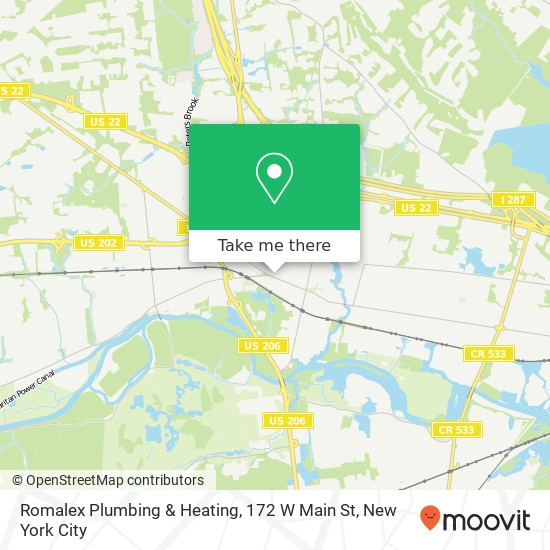 Mapa de Romalex Plumbing & Heating, 172 W Main St