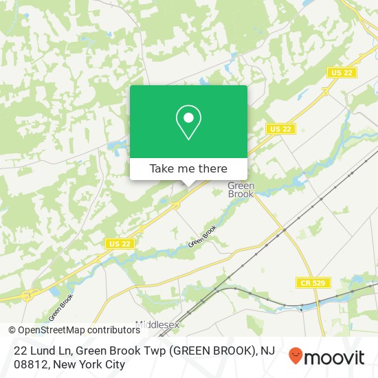 22 Lund Ln, Green Brook Twp (GREEN BROOK), NJ 08812 map