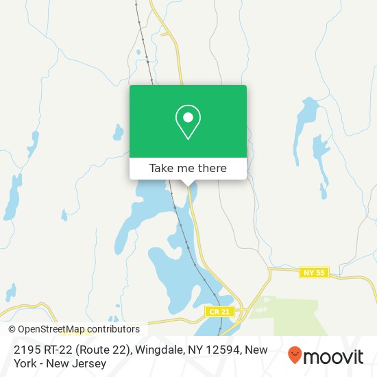 Mapa de 2195 RT-22 (Route 22), Wingdale, NY 12594
