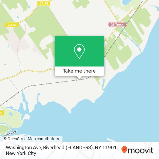 Washington Ave, Riverhead (FLANDERS), NY 11901 map