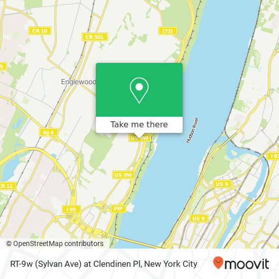 Mapa de RT-9w (Sylvan Ave) at Clendinen Pl