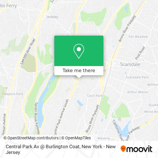 Central Park Av @ Burlington Coat map